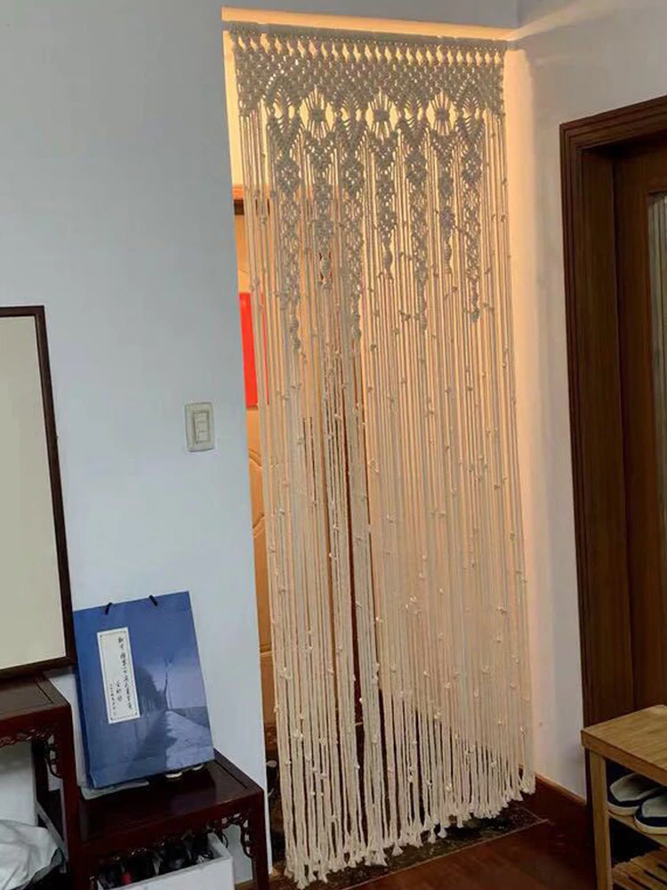 Boho Living Room Window Curtain Cotton Handmade Woven Tapestry Wall Decor Door Divider Drape for Apartment Home 90x180cm
Boho Living Room Window Curtain Cotton Handmade Woven Tapestry Wall Decor Door Divider Drape for Apartment Home 90x180cm