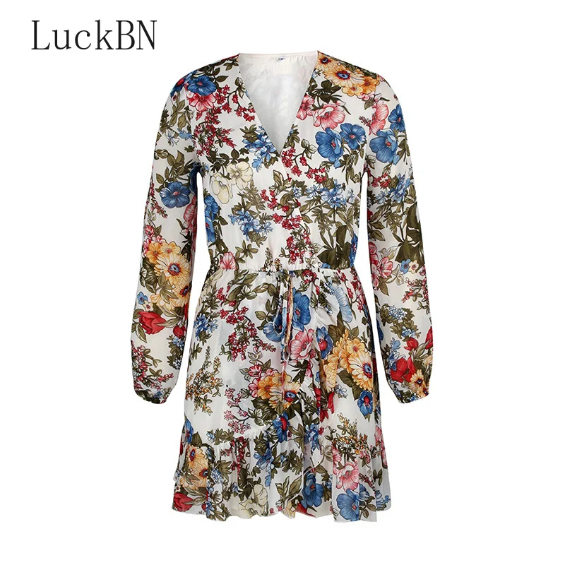 Spring New Print Dress Women Clothing Casual Full Sleeve Lace Up High Waist Floral Dress for Women 2021 Summer Chiffon Dress 
Spring New Print Dress Women Clothing Casual Full Sleeve Lace Up High Waist Floral Dress for Women 2021 Summer Chiffon Dress
