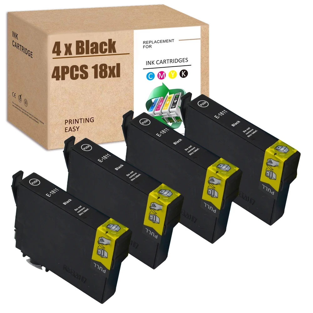 For Epson 18XL Black Ink Cartridge Compatible for Epson 18 XL Ink XP-202 XP-205 XP-215 XP-225 XP-305 XP-315 XP-322 XP-325 XP-405
For Epson 18XL Black Ink Cartridge Compatible for Epson 18 XL Ink XP-202 XP-205 XP-215 XP-225 XP-305 XP-315 XP-322 XP-325 XP-405