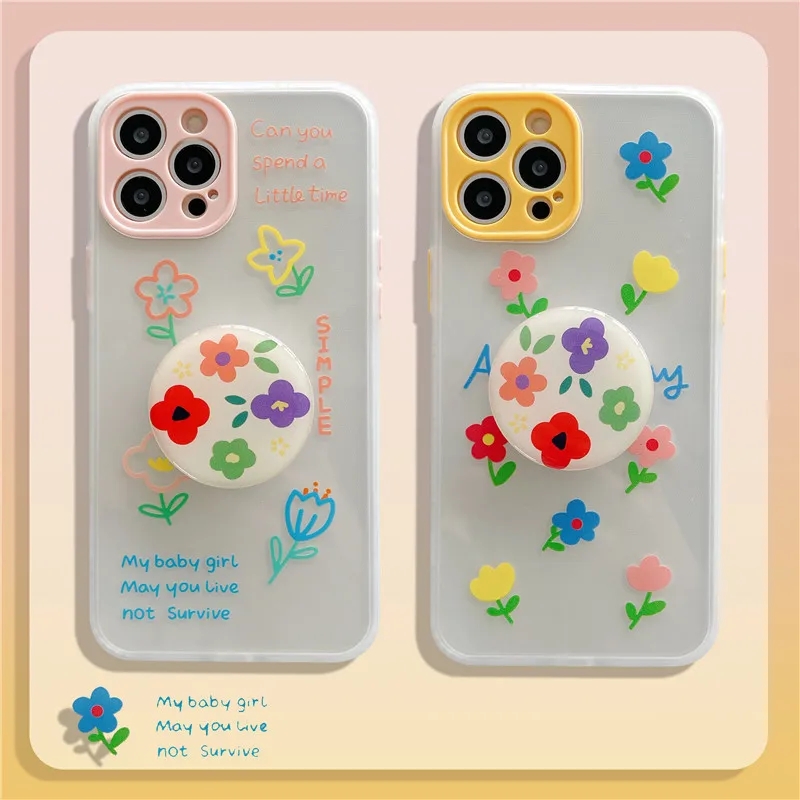 INS Korean Color Flowers Phone Case For iPhone 11 12 Pro Max 7 8 Plus XS Max XR SE 2020 12 Mini Stand Holder Soft TPU Back Cover
INS Korean Color Flowers Phone Case For iPhone 11 12 Pro Max 7 8 Plus XS Max XR SE 2020 12 Mini Stand Holder Soft TPU Back Cover