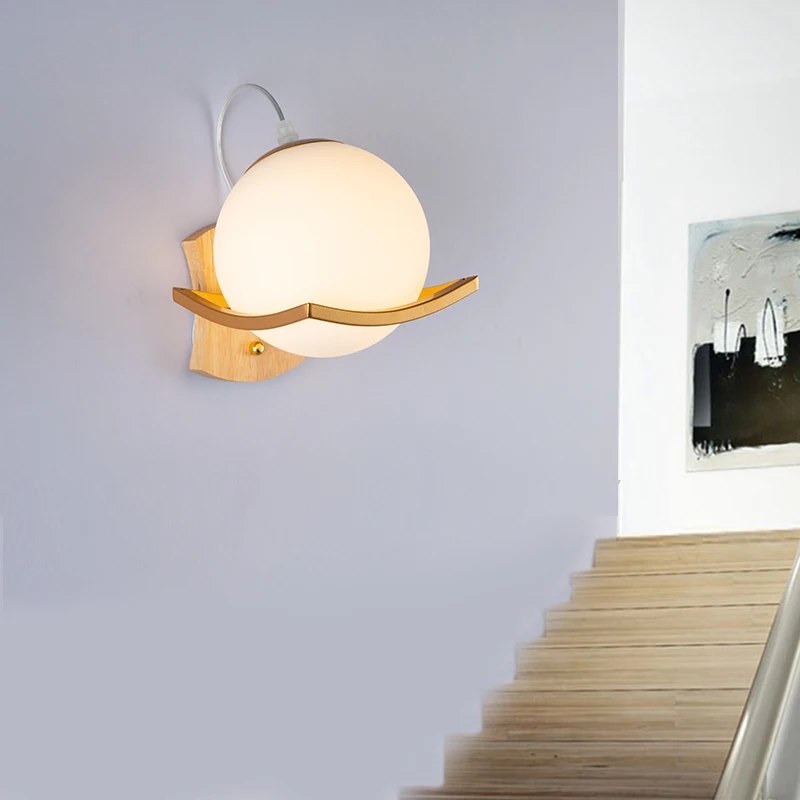 Modern Wall Lamp metal glass ball wall lights Sconces Indoor Stair Light Fixture Bedroom Bedside Home Hallway loft passage Lamp 
Modern Wall Lamp metal glass ball wall lights Sconces Indoor Stair Light Fixture Bedroom Bedside Home Hallway loft passage Lamp