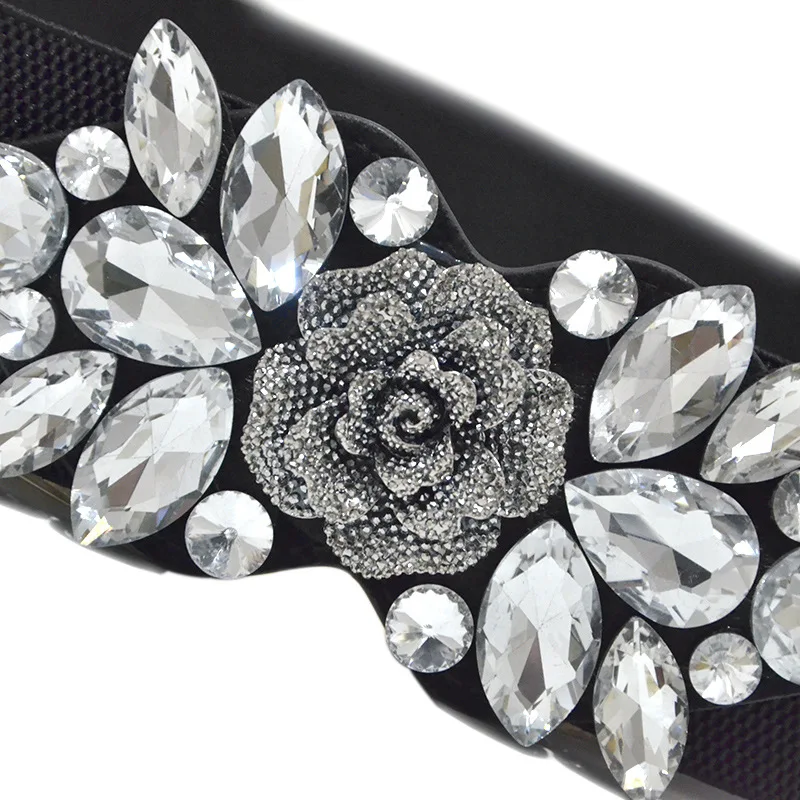 new popular bead flower wide waist seal Luxury design Wide belt elasticity female fashion hand string crystal bead elastic belt
new popular bead flower wide waist seal Luxury design Wide belt elasticity female fashion hand string crystal bead elastic belt