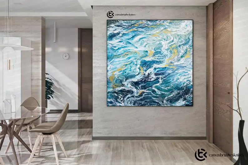 Abstract Paintings On Canvas Contemporary Decor Abstract Wall Art Modern Acrylic Painting Blue Wall Art Original Painting C02019
Abstract Paintings On Canvas Contemporary Decor Abstract Wall Art Modern Acrylic Painting Blue Wall Art Original Painting C02019