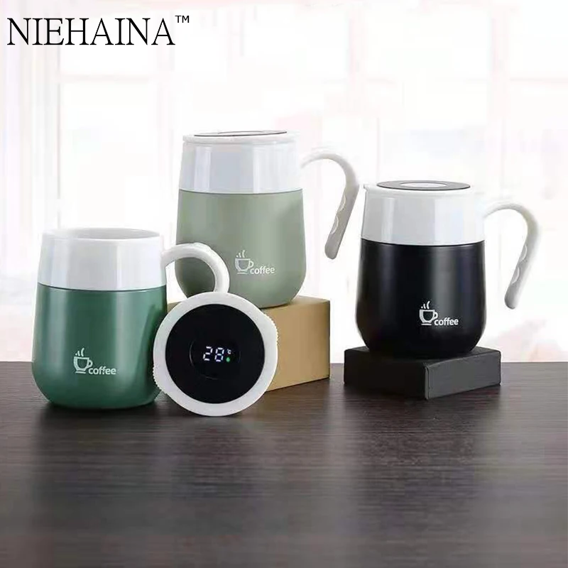 460Ml TNew Smart Display Temperature 304 Stainless Steel Vacuum Mug Large Capacity Couple Coffee Office Mug
460Ml TNew Smart Display Temperature 304 Stainless Steel Vacuum Mug Large Capacity Couple Coffee Office Mug