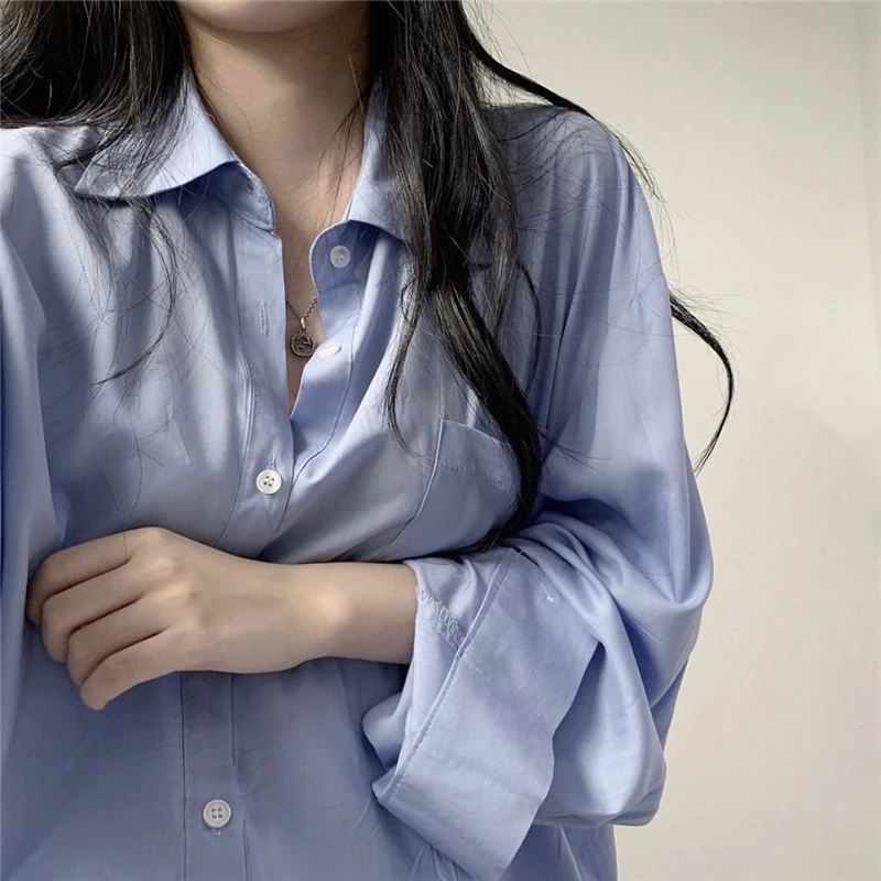 Solid White Blue Blouse Elegant Long Sleeve Blouse Maxi Loose Vintage Formal Shirt Ladies Autumn Spring 2020 Women Tops Chic
Solid White Blue Blouse Elegant Long Sleeve Blouse Maxi Loose Vintage Formal Shirt Ladies Autumn Spring 2020 Women Tops Chic