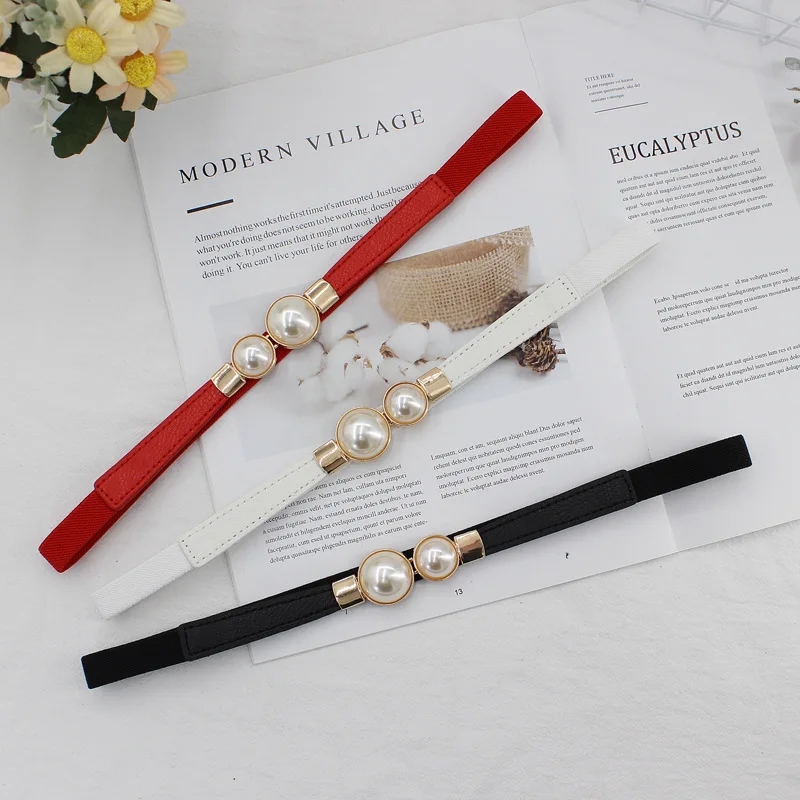 Fashion Thin PU Leather Belt Simulated Pearl Elastic Waist Belts Women Dress Skirt Decoration Fashion Girles Gifts
Fashion Thin PU Leather Belt Simulated Pearl Elastic Waist Belts Women Dress Skirt Decoration Fashion Girles Gifts