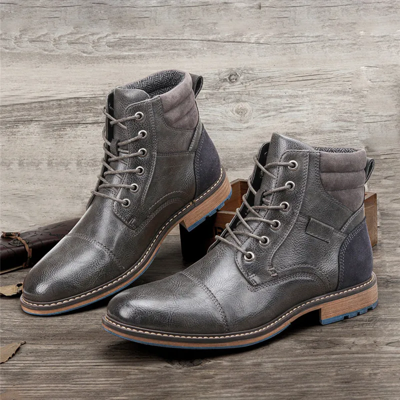 New Big Size Vintage British Men Casual Shoes Spring Autumn Wedge Dress Ankle Boots Work Boots Tooling Desert Motorcycle Boots
New Big Size Vintage British Men Casual Shoes Spring Autumn Wedge Dress Ankle Boots Work Boots Tooling Desert Motorcycle Boots