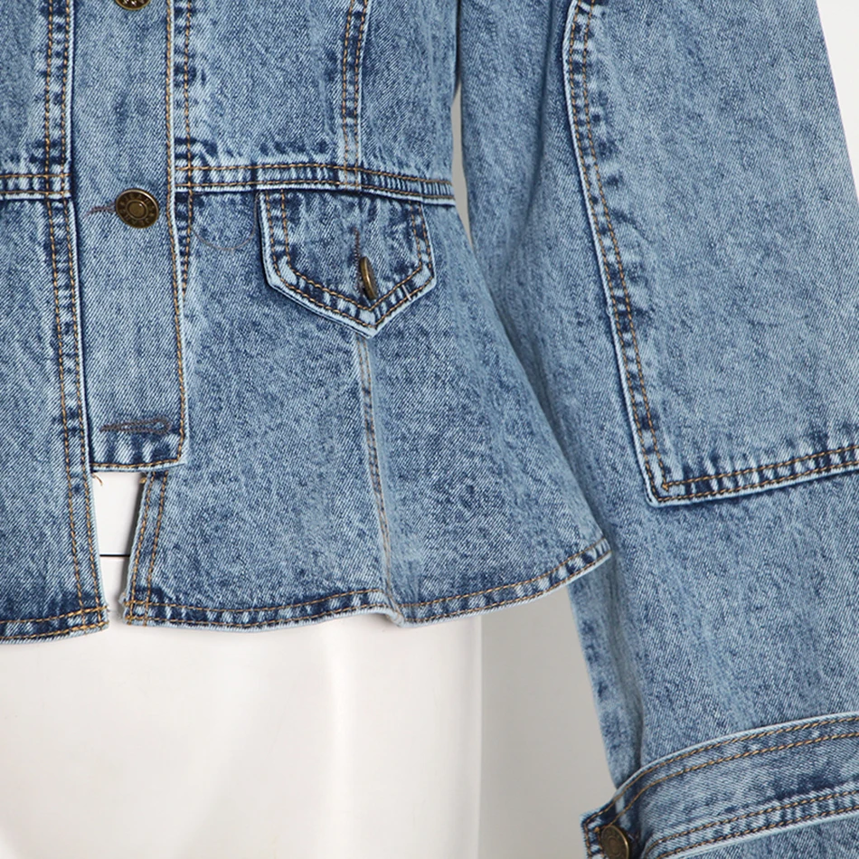 High Quality Women'S Spring 2021 Casual Denim 2 Two-Piece Set Sexy Stand Collar Button Coat And High Waist Pants Loose Set
High Quality Women'S Spring 2021 Casual Denim 2 Two-Piece Set Sexy Stand Collar Button Coat And High Waist Pants Loose Set