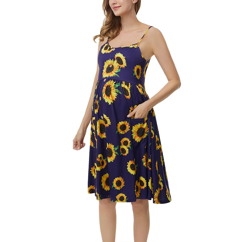 Womens Dresses Casual Fit Summer Floral Sleeveless Tank Tops Maternity Dresses Casual Button Dress With Pockets
Womens Dresses Casual Fit Summer Floral Sleeveless Tank Tops Maternity Dresses Casual Button Dress With Pockets