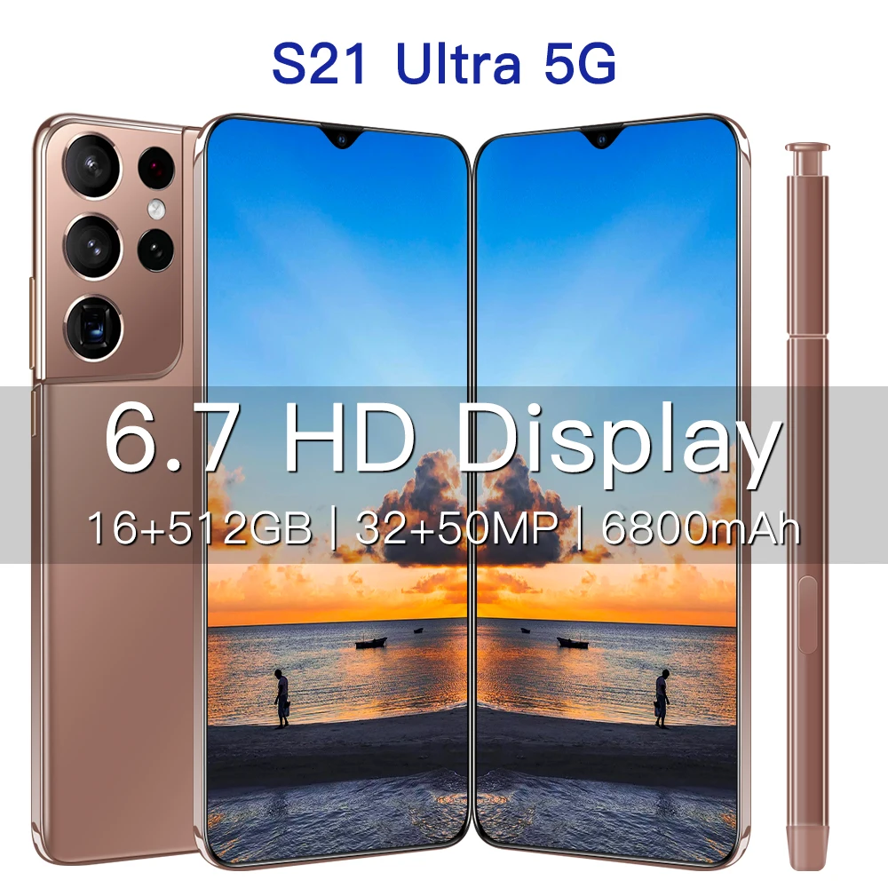 Galxy S21Ultra 5G 16GB 512GB Global Version 6.7Inch Android11 Smartphone 6800mAh Full Screen Deca Core LTE Network Mobile Phone
Galxy S21Ultra 5G 16GB 512GB Global Version 6.7Inch Android11 Smartphone 6800mAh Full Screen Deca Core LTE Network Mobile Phone