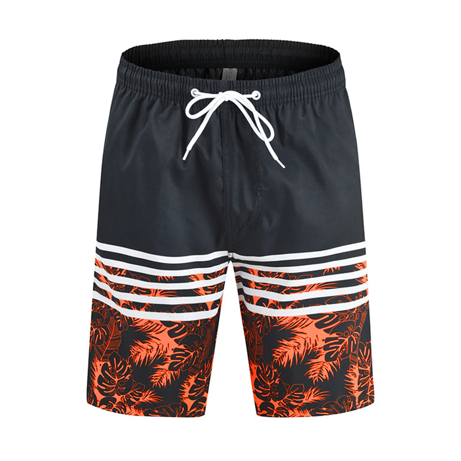 Men's Drawstring Beach Shorts, Summer Elastic Waist Stripes Leaves Print Short Pants Plus Size
Men's Drawstring Beach Shorts, Summer Elastic Waist Stripes Leaves Print Short Pants Plus Size
