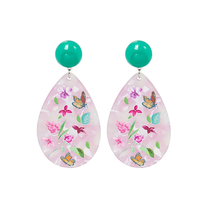 Acrylic Colorful Three-dimensional Relief Flower Butterfly Earrings Accessory
Acrylic Colorful Three-dimensional Relief Flower Butterfly Earrings Accessory