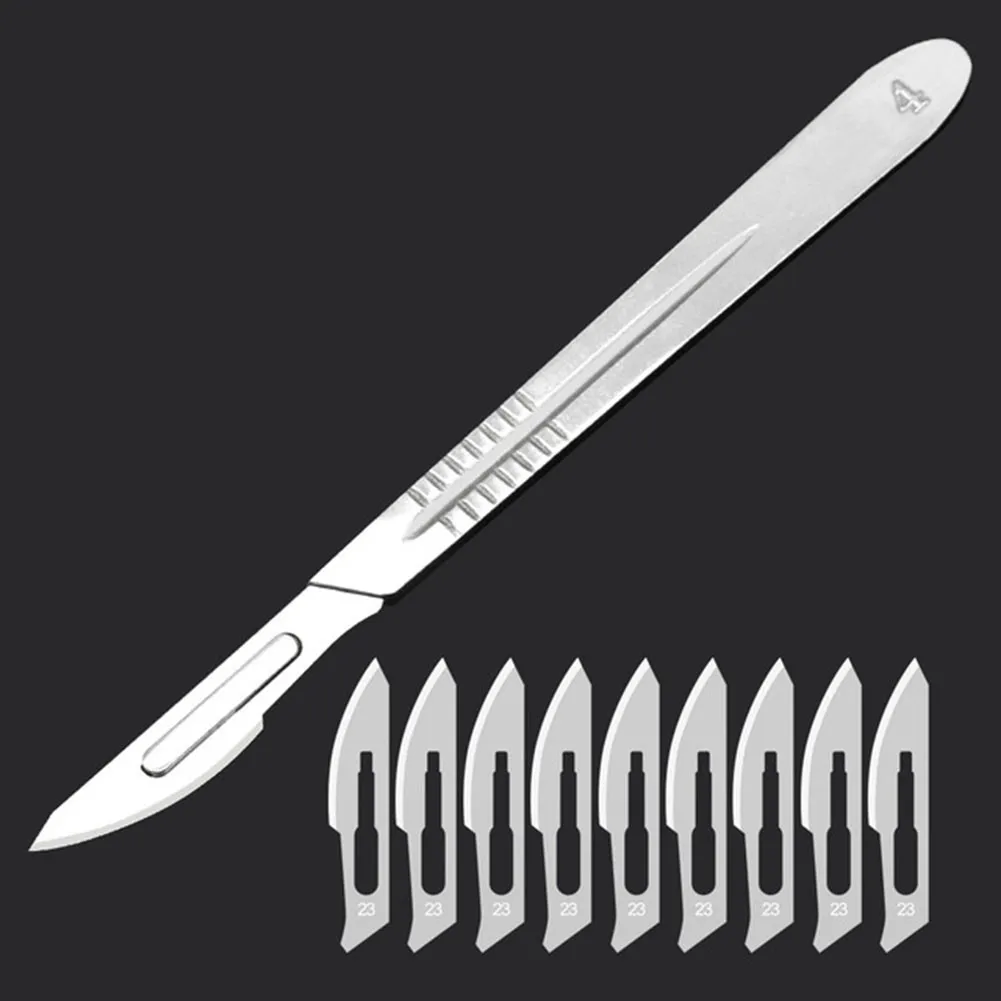 11Pcs Carbon Stainless Steel Knife Surgical Scalpel Blades Handle Scalpel DIY Cutting Tool Animal Sculpture Carving Hand Tools
11Pcs Carbon Stainless Steel Knife Surgical Scalpel Blades Handle Scalpel DIY Cutting Tool Animal Sculpture Carving Hand Tools