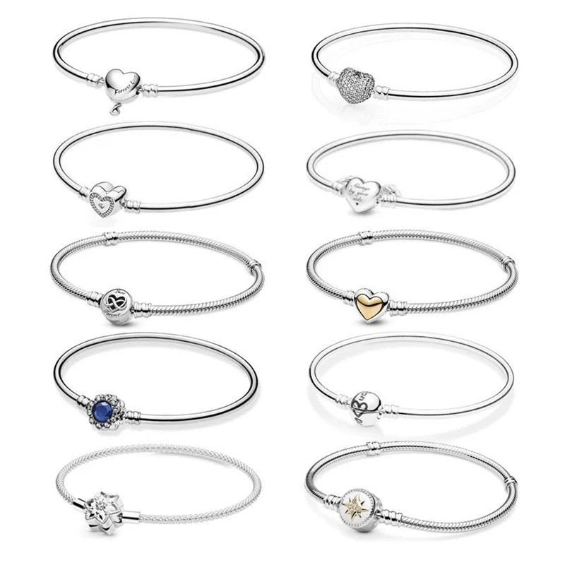 2021 100% 925 Sterling Silver Beads Bangles Jewelry Women Accessory Fit Original Pandora DIY Feminino Charms Beadeds Bracelets
2021 100% 925 Sterling Silver Beads Bangles Jewelry Women Accessory Fit Original Pandora DIY Feminino Charms Beadeds Bracelets
