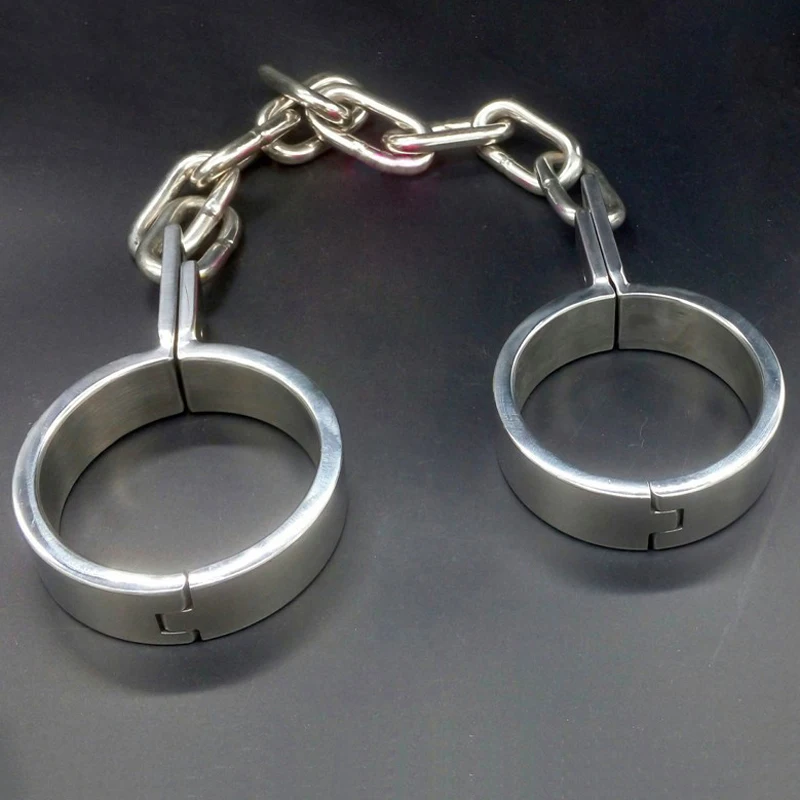 

Metal Chain Stainless Steel Ankle Cuffs Leg Irons BDSM Bondage Sex Toys For Couples Adult Games Fetish Slave Restraints Tools