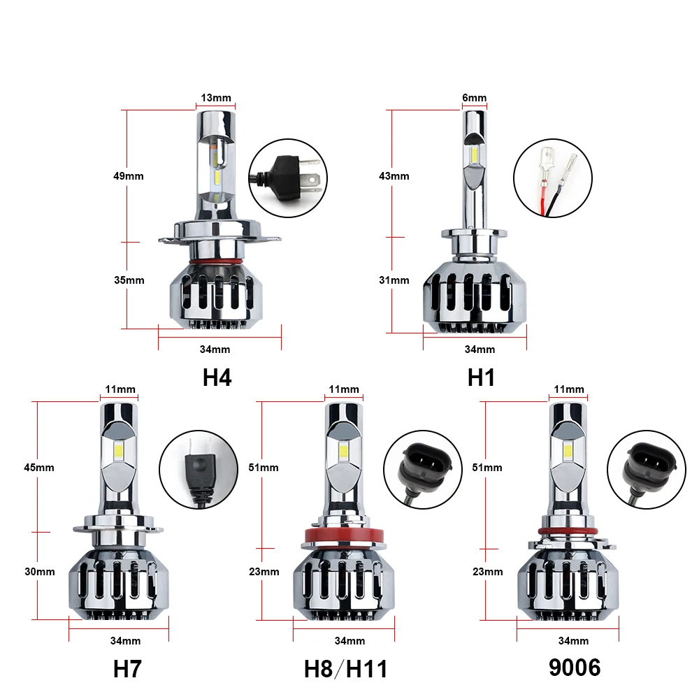K8 Car Headlight Bulbs Hi/Lo Beam H1 H3 H4 H7 H8 H11 9005 9006 8000LM LED Lamp Auto Fog Light Bulbs Waterproof white 12V
K8 Car Headlight Bulbs Hi/Lo Beam H1 H3 H4 H7 H8 H11 9005 9006 8000LM LED Lamp Auto Fog Light Bulbs Waterproof white 12V