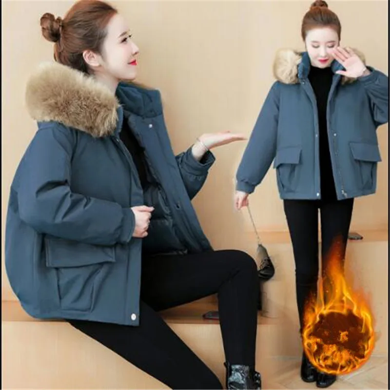 New women's padded jacket Winter hooded fur collar cotton coat Women's parka coat thick padded coat Warm overalls
New women's padded jacket Winter hooded fur collar cotton coat Women's parka coat thick padded coat Warm overalls