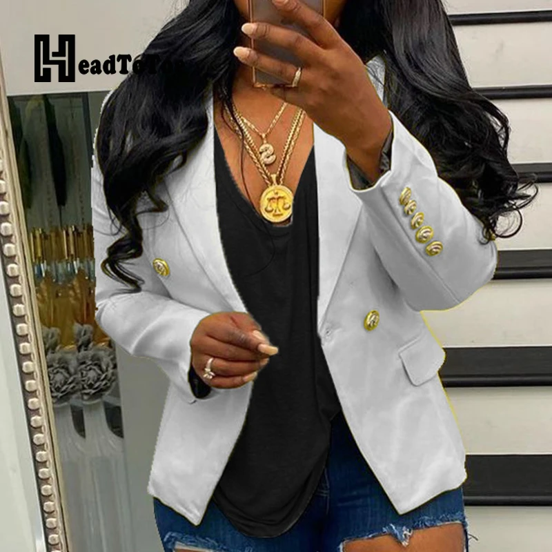 Женский однотонный Повседневный Блейзер на пуговицах с длинным рукавом
Женский однотонный Повседневный Блейзер на пуговицах с длинным рукавом