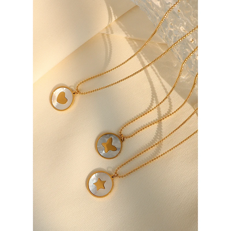 TOSOKO Stainless Steel Jewelry Five Pointed Star Butterfly White Sea Shell Love Pendant Necklace Female Clavicle Chain BSP823
TOSOKO Stainless Steel Jewelry Five Pointed Star Butterfly White Sea Shell Love Pendant Necklace Female Clavicle Chain BSP823
