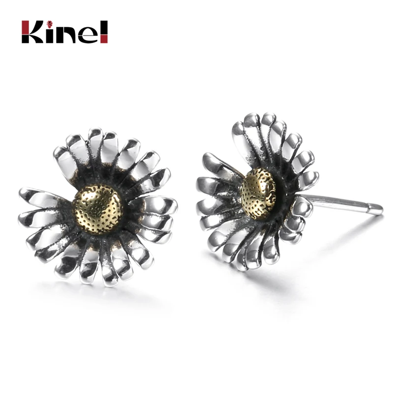 Kine Hot Sell Authentic New 925 Sterling Silver Daisy Flower Stud Earrings for Women Vintage Fashion Silver Fine Jewelry Gift
Kine Hot Sell Authentic New 925 Sterling Silver Daisy Flower Stud Earrings for Women Vintage Fashion Silver Fine Jewelry Gift