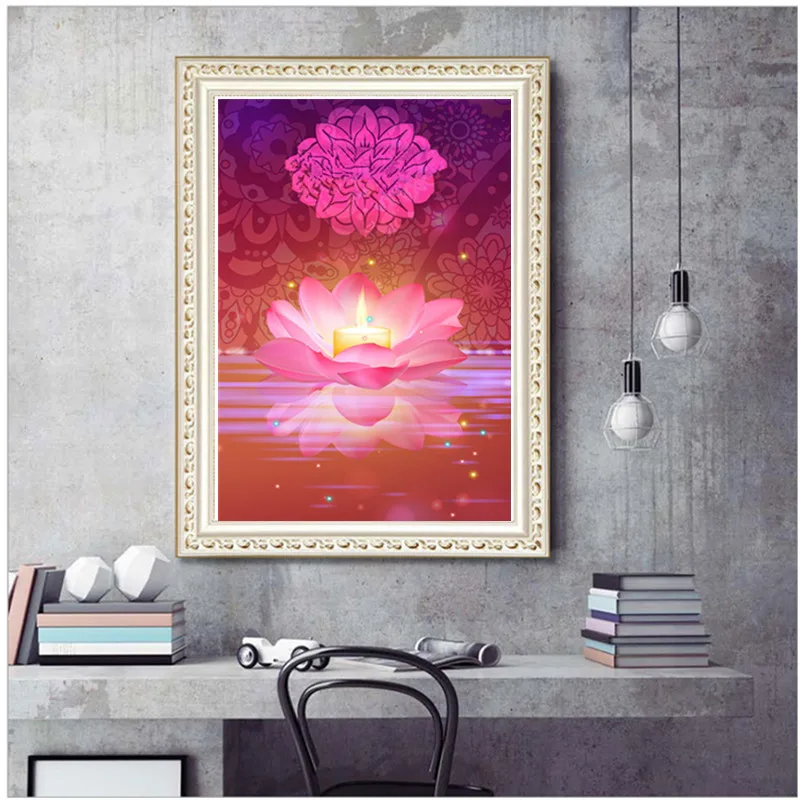 5D DIY full round diamond painting lotus flower picture diamond embroidery cross stitch mosaic needlework wall sticker
5D DIY full round diamond painting lotus flower picture diamond embroidery cross stitch mosaic needlework wall sticker