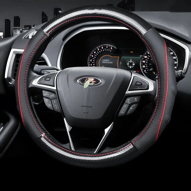 Carbon fiber+leather Car steering wheel cover Non-slip For Lada Granta Kalina Priora Vesta XRAY Largus 4x4 Car accessories
Carbon fiber+leather Car steering wheel cover Non-slip For Lada Granta Kalina Priora Vesta XRAY Largus 4x4 Car accessories