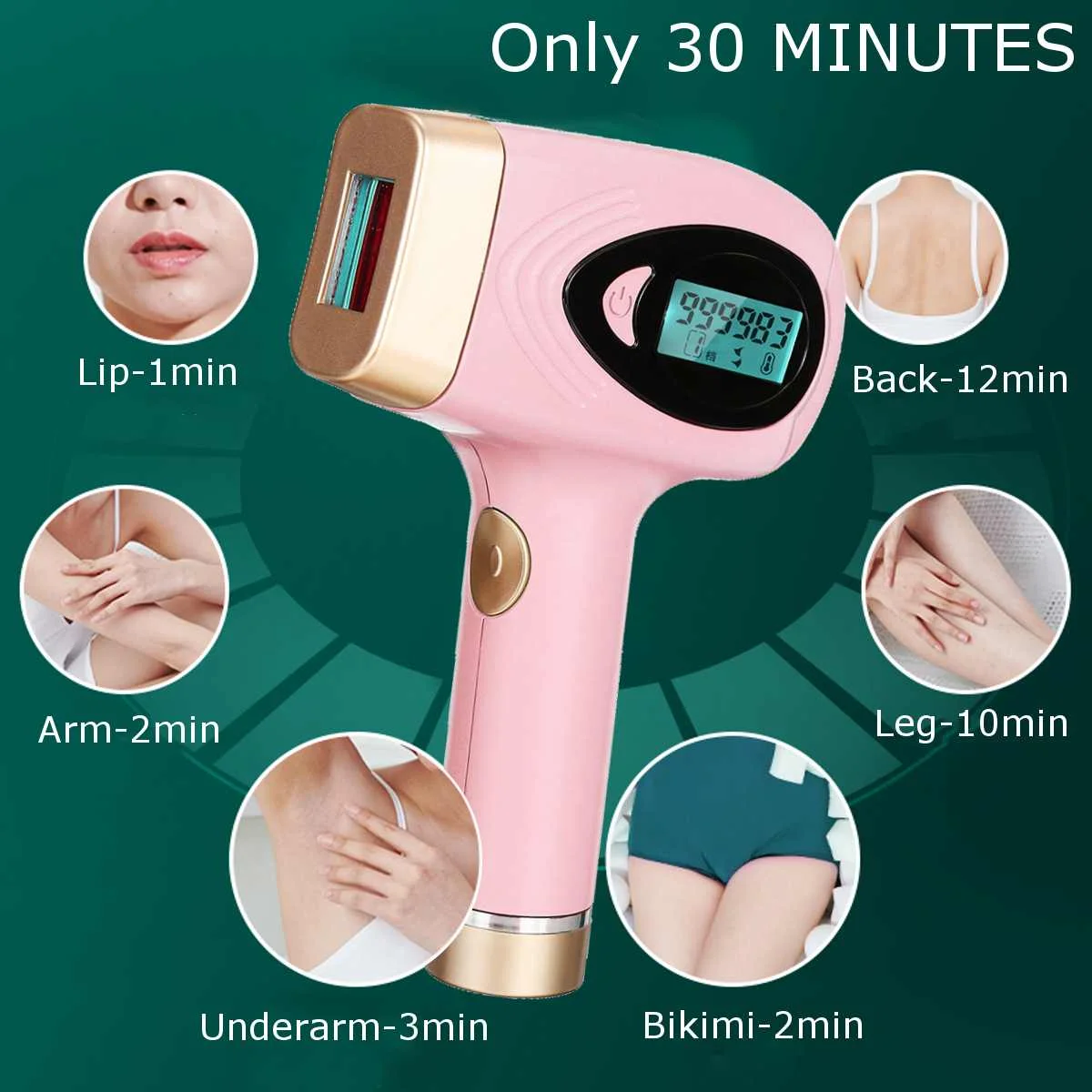 990000 Flash Professional Permanent IPL Laser Hair Removal Electric Photo Epilator Women Painless Threading Hair Remover Machine
990000 Flash Professional Permanent IPL Laser Hair Removal Electric Photo Epilator Women Painless Threading Hair Remover Machine