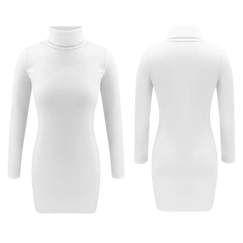 Sexy Women Bodycon Dress Solid Color Turtleneck Long Sleeve Slim Causal Sexy Mini Dress Vestido
Sexy Women Bodycon Dress Solid Color Turtleneck Long Sleeve Slim Causal Sexy Mini Dress Vestido