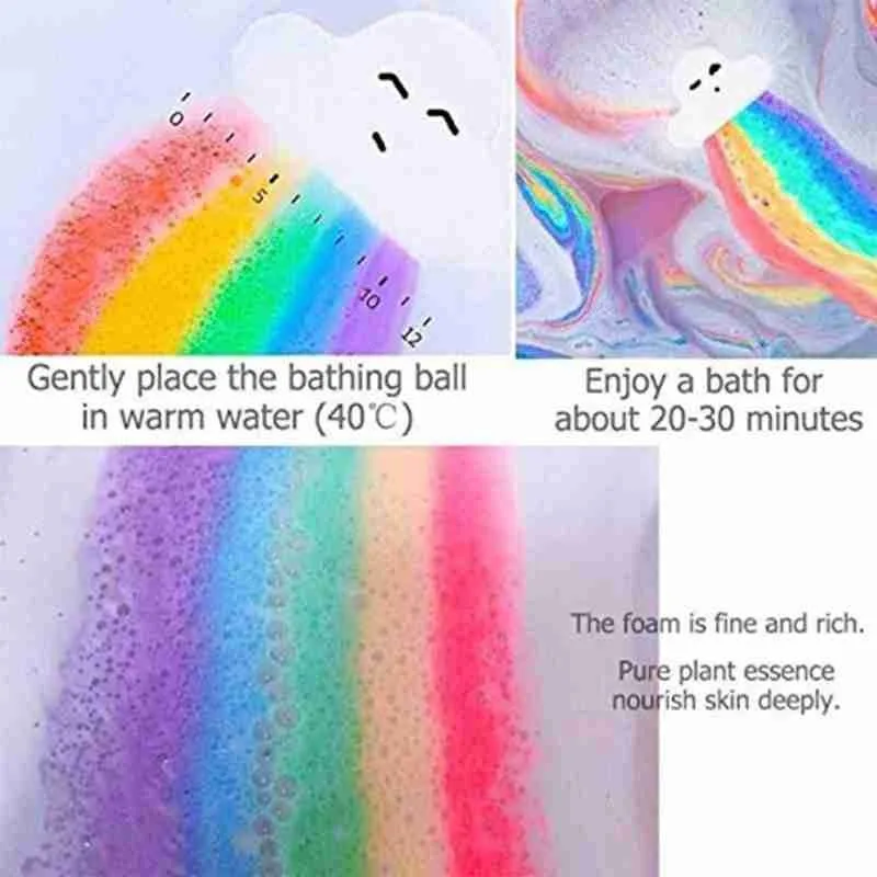 110g Bubble Bath Salt Ball Cloud Rainbow Bath Salt Natural Bath Care Ball Skin Moisturizing Bombs Bath Supplies Exfoliating
110g Bubble Bath Salt Ball Cloud Rainbow Bath Salt Natural Bath Care Ball Skin Moisturizing Bombs Bath Supplies Exfoliating