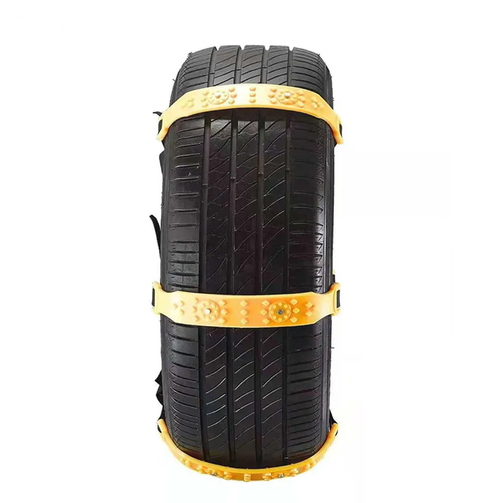 

2X Automobile Snow Tire Chains Installed On Tire Width 165mm-275mm Emergency Braking Overturning Off-Road Tires Anti-Skid