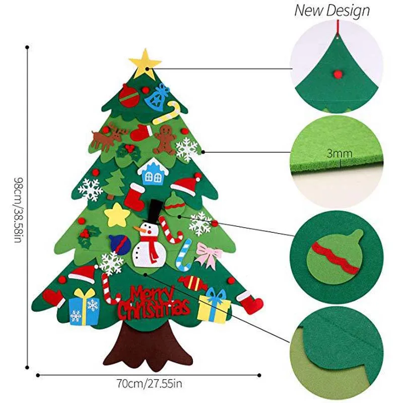 Kids DIY Felt Christmas Tree Christmas Decoration For Home Navidad New Year Gifts Christmas Ornaments Santa Claus Xmas Trees
Kids DIY Felt Christmas Tree Christmas Decoration For Home Navidad New Year Gifts Christmas Ornaments Santa Claus Xmas Trees