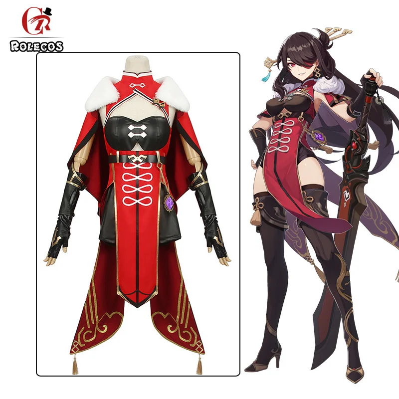 Костюм для косплея Game Genshin Impact, костюм Beidou для косплея, женский черный, красный костюм, рождественское платье, плащ, полный комплект 
Костюм для косплея Game Genshin Impact, костюм Beidou для косплея, женский черный, красный костюм, рождественское платье, плащ, полный комплект