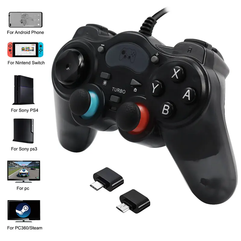 7in1 Wired Controller Gamepad Android Joystick Joypad For PS3/PS4/PC/PC360 For Switch NS support steam games with OTG Converter
7in1 Wired Controller Gamepad Android Joystick Joypad For PS3/PS4/PC/PC360 For Switch NS support steam games with OTG Converter