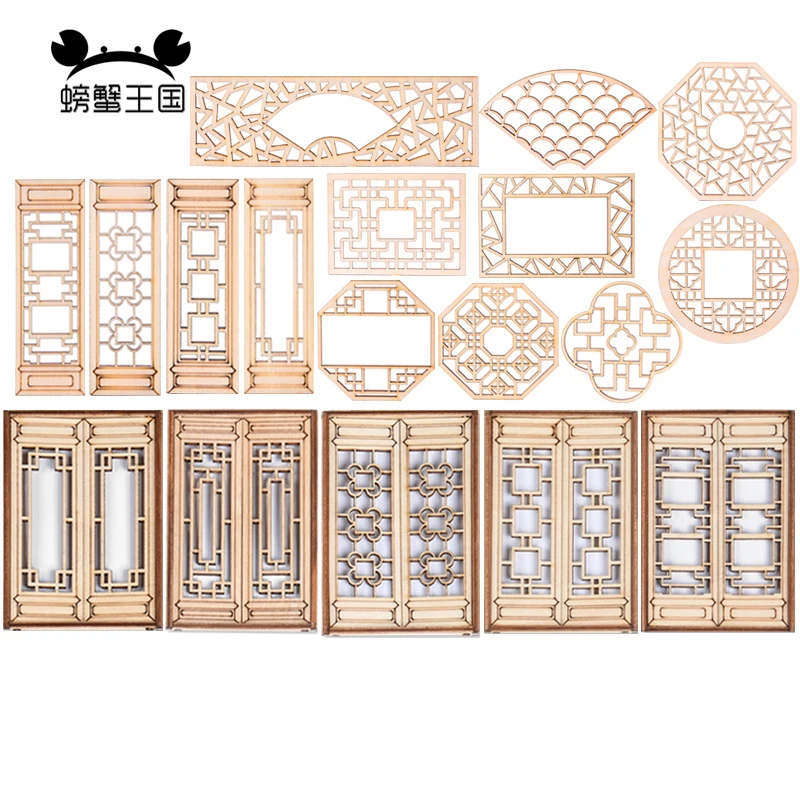 4pcs Mini Window Model Chinese Ancient Furniture Model Toy Dollhouse Miniature Wooden Furniture DIY DollHouse Decors Accessories
4pcs Mini Window Model Chinese Ancient Furniture Model Toy Dollhouse Miniature Wooden Furniture DIY DollHouse Decors Accessories