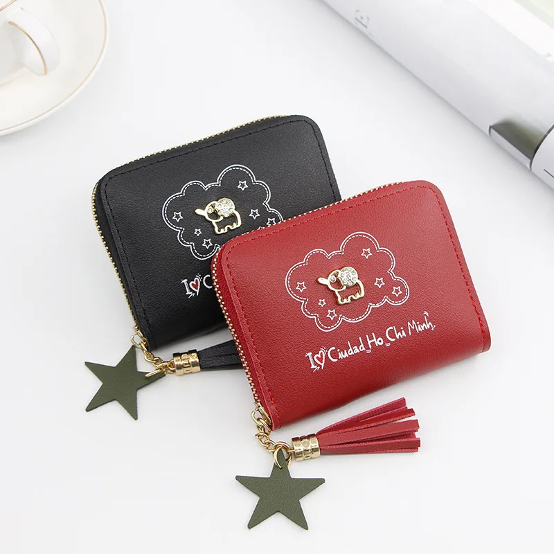 MONNET CAUTHY 2020 New Coin Purse Sweet Fashion Tassel Zipper Short Wallets Color Black Red Grey Blue Green Girls Mini Wallet
MONNET CAUTHY 2020 New Coin Purse Sweet Fashion Tassel Zipper Short Wallets Color Black Red Grey Blue Green Girls Mini Wallet