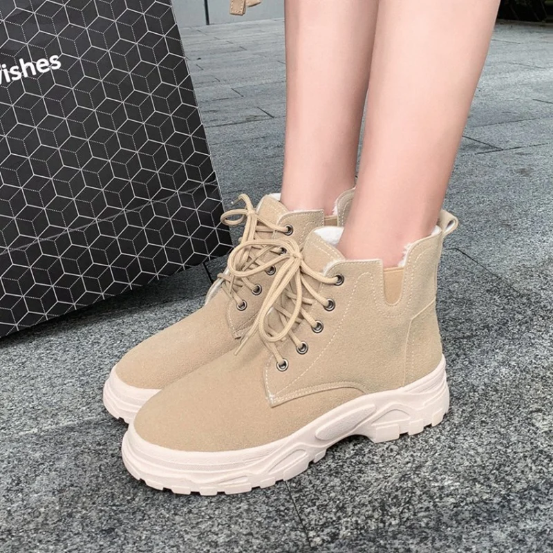 Fanyuan Winter shoes Women Ankle Boots Shoes Round Toe Flock Cross Strap Thick Bottom Shoes Ladies Footwear Outdoor Size 29-46
Fanyuan Winter shoes Women Ankle Boots Shoes Round Toe Flock Cross Strap Thick Bottom Shoes Ladies Footwear Outdoor Size 29-46
