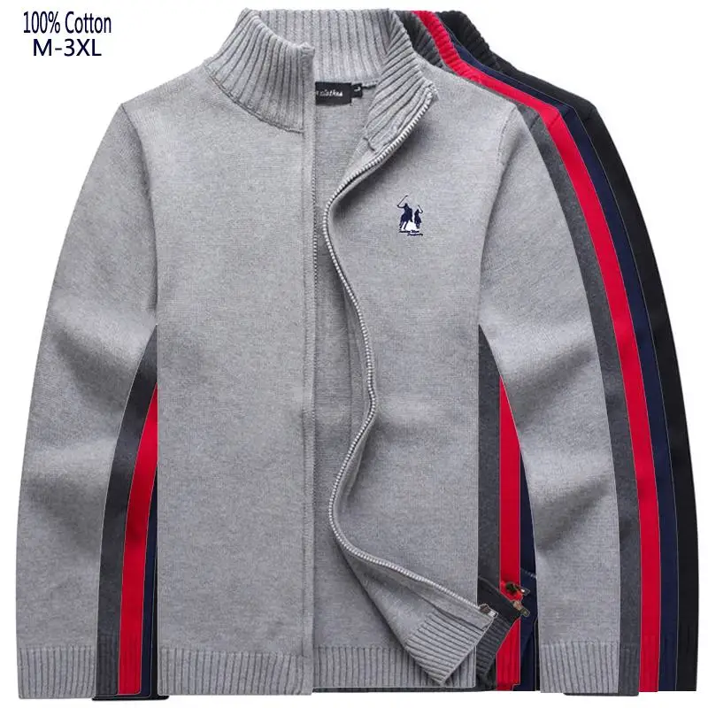 100% Cotton High Quality Men's Sweaters Thick Casual Mens Zipper Cardigan Knitted Outerwear Fashion Clothing Male Winter Coats
100% Cotton High Quality Men's Sweaters Thick Casual Mens Zipper Cardigan Knitted Outerwear Fashion Clothing Male Winter Coats
