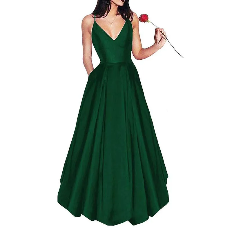 2020 Sexy V-neck Evening Dress Spaghetti Strap a Line Floor Length Formal Dresses Haute Couture Robe De Soiree Vestido De Festa
2020 Sexy V-neck Evening Dress Spaghetti Strap a Line Floor Length Formal Dresses Haute Couture Robe De Soiree Vestido De Festa