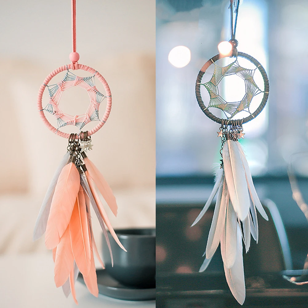 Car Small Dream Catcher Boho Home Decor Handmade Grids Nature Feather Car Charms Pendant Accessories Gift
Car Small Dream Catcher Boho Home Decor Handmade Grids Nature Feather Car Charms Pendant Accessories Gift