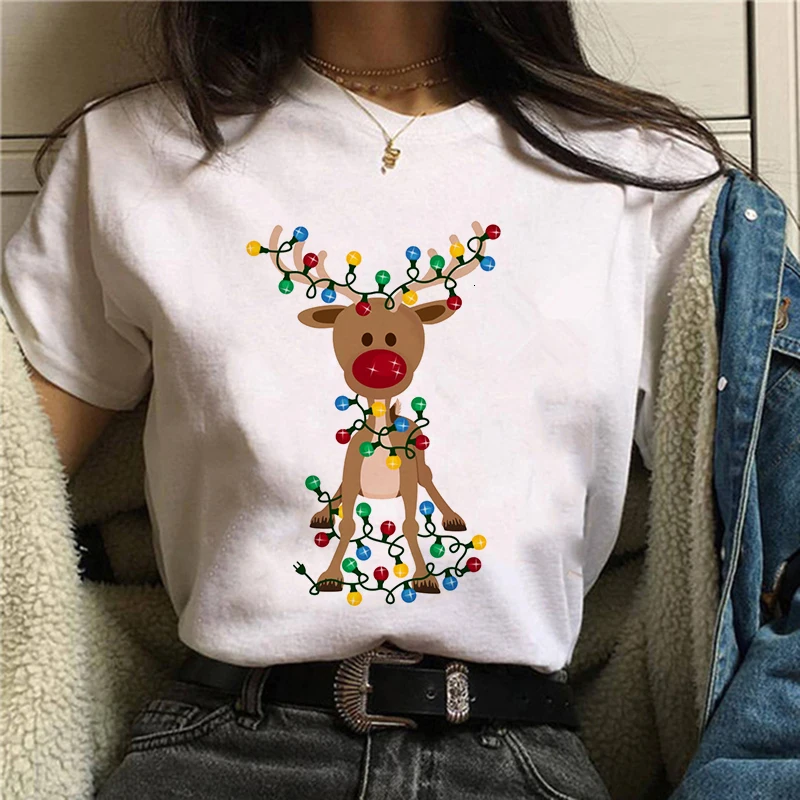 Women Cartoon Happy Time Holiday New Year Merry Christmas Print Tshirts Clothes Graphic Female Top T Shirt Ladies Tee T-Shirt
Women Cartoon Happy Time Holiday New Year Merry Christmas Print Tshirts Clothes Graphic Female Top T Shirt Ladies Tee T-Shirt