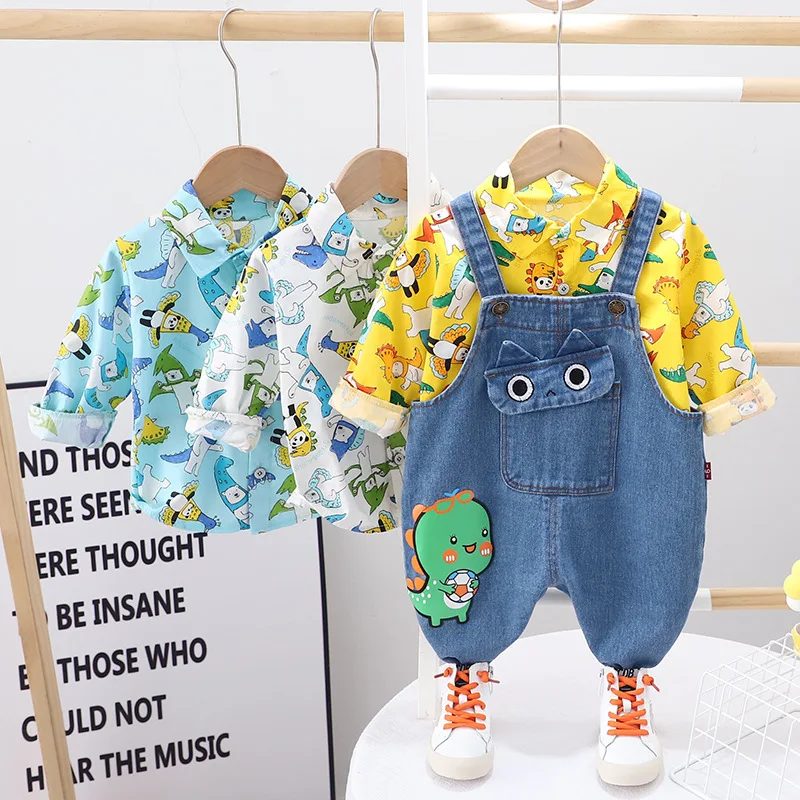 Baby Boys Clothing Set 2021 Spring Autumn Kids Cute Fashion Cartoon Shirt+ Denim Suspenders Toddler Long Sleeves Outfits
Baby Boys Clothing Set 2021 Spring Autumn Kids Cute Fashion Cartoon Shirt+ Denim Suspenders Toddler Long Sleeves Outfits