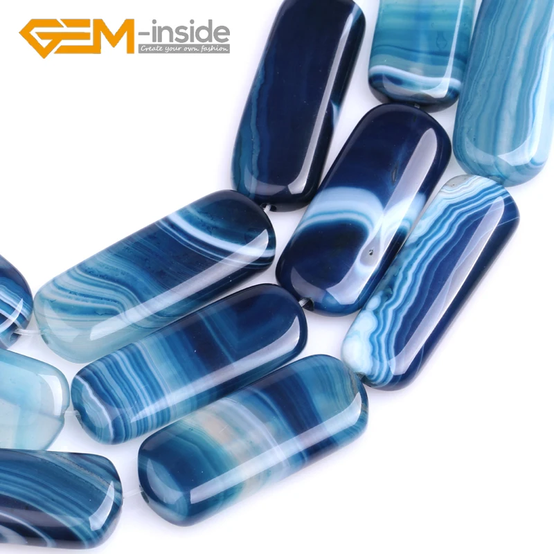 Rectangle Natural Stone Blue Banded Agates Loose Beads For Jewelry Making Strand 15 Inches DIY Bead Necklace Wholesale
Rectangle Natural Stone Blue Banded Agates Loose Beads For Jewelry Making Strand 15 Inches DIY Bead Necklace Wholesale