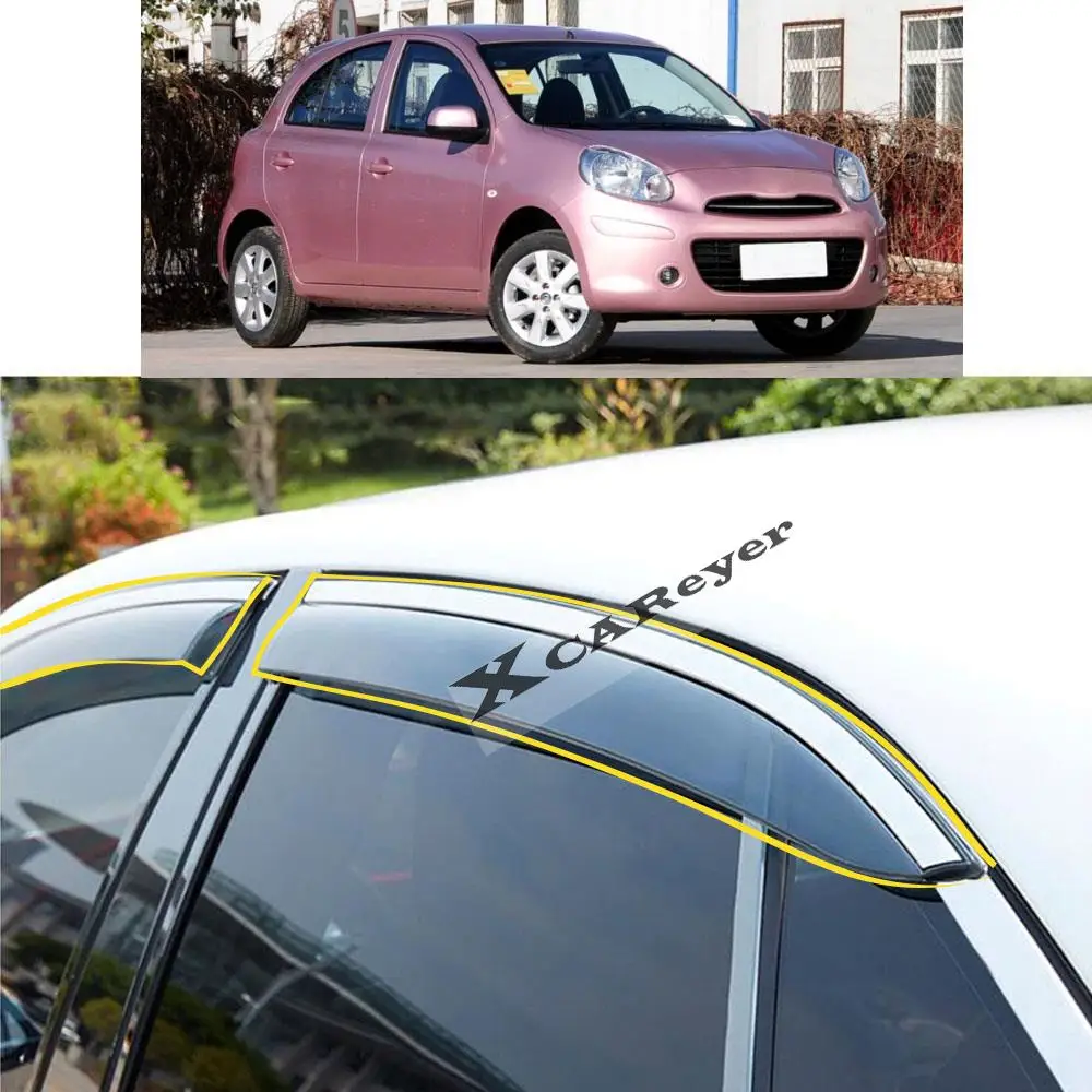 For NISSAN March 2010 2011 2012 2013 2014 2015 2016 2017 Car Sticker Plastic Window Glass Wind Visor Rain/Sun Guard Vent
For NISSAN March 2010 2011 2012 2013 2014 2015 2016 2017 Car Sticker Plastic Window Glass Wind Visor Rain/Sun Guard Vent