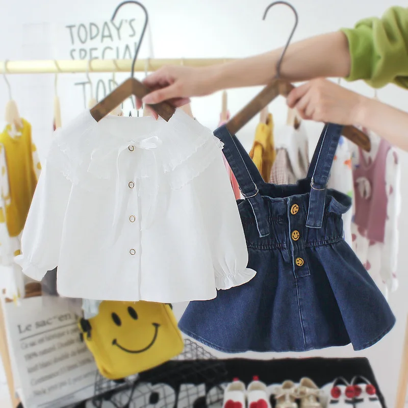 Children's clothing girls suit skirt girl baby cute fashion birthday Korean denim suspender strap skirt two-piece skirt
Children's clothing girls suit skirt girl baby cute fashion birthday Korean denim suspender strap skirt two-piece skirt