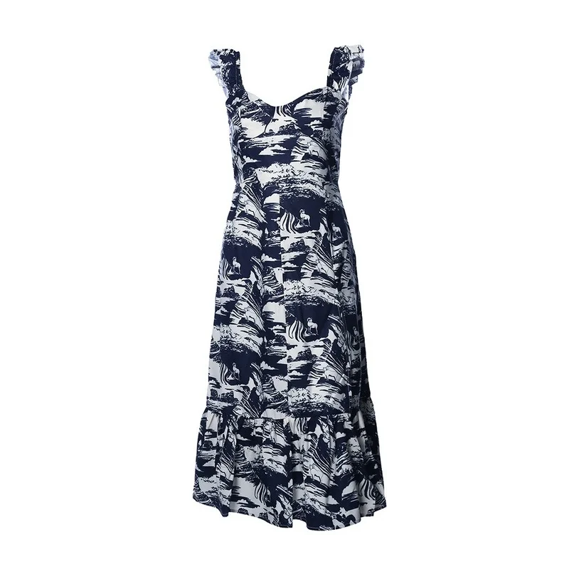 Spaghetti Strap Long Print Dress Women Fashion High Split Sleevelss Ruffles Sundress Square Collar Party 2021 Summer Vestidos
Spaghetti Strap Long Print Dress Women Fashion High Split Sleevelss Ruffles Sundress Square Collar Party 2021 Summer Vestidos