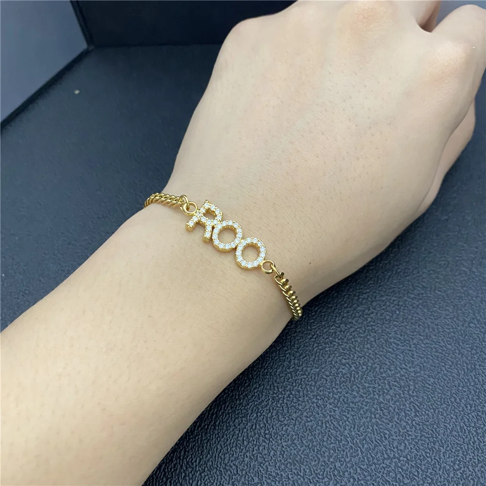 VishowCo Custom Name Bracelet Stainless Steel Cuban Chain Personalized Crystal Zircon 9mm Letters Bracelet For Women Gifts
VishowCo Custom Name Bracelet Stainless Steel Cuban Chain Personalized Crystal Zircon 9mm Letters Bracelet For Women Gifts