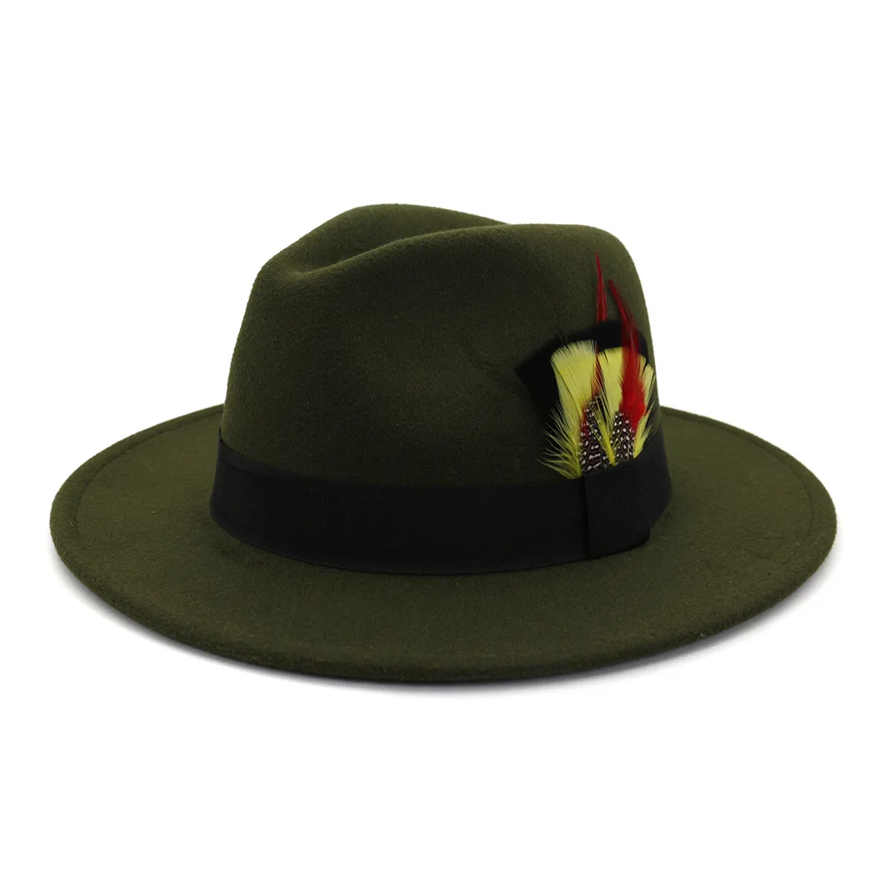 Женская шерстяная ковбойская шляпа в стиле ретро с широкими полями шапка Cowgirl Jazz