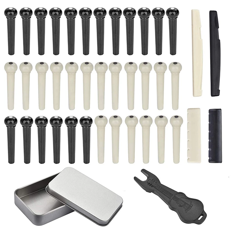 Hot AD-36PCS Acoustic Guitar Bridge Pins Pegs with 2 PCS Guitar Saddle Nut and Bridge Pin Puller Remover, for Guitar Bass
Hot AD-36PCS Acoustic Guitar Bridge Pins Pegs with 2 PCS Guitar Saddle Nut and Bridge Pin Puller Remover, for Guitar Bass
