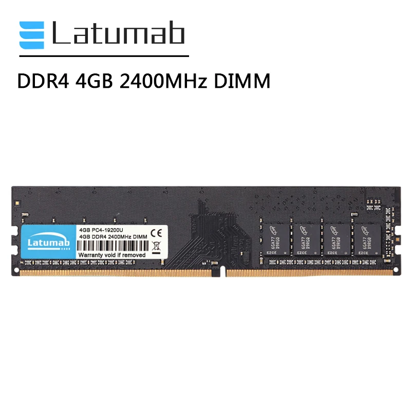 

Latumab Memoria RAM DDR4 4GB 2400MHz Desktop Memory PC4-19200U 288Pin 1.2V DIMM DDR4 RAM Memory Module