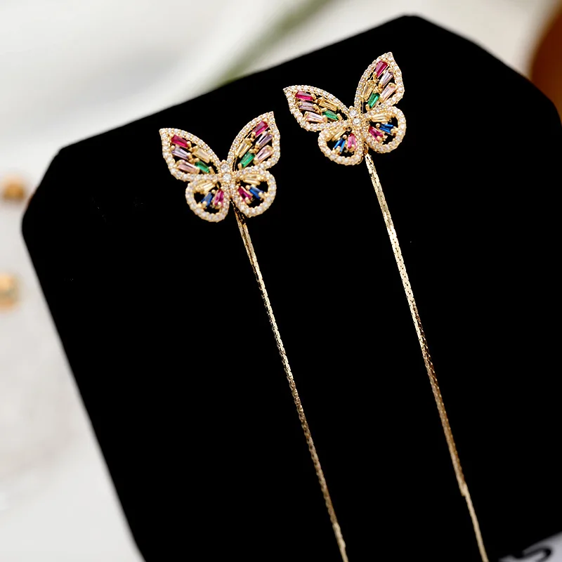 Sweet Butterfly Zirconia Earring Elegant Geometric Hanging Earring Jewelry 2021 New
Sweet Butterfly Zirconia Earring Elegant Geometric Hanging Earring Jewelry 2021 New